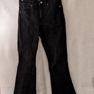 Zara Black Boot Cut High Waisted Jeans Size 8